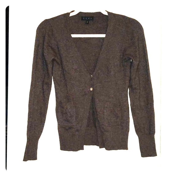 Brown cashmere blend cardigan - Picture 1 of 7